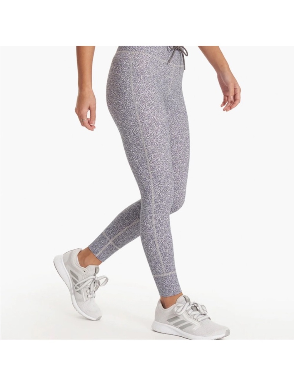 Vuori Slate Blue Floral Mini Samba Drawstring Leggings